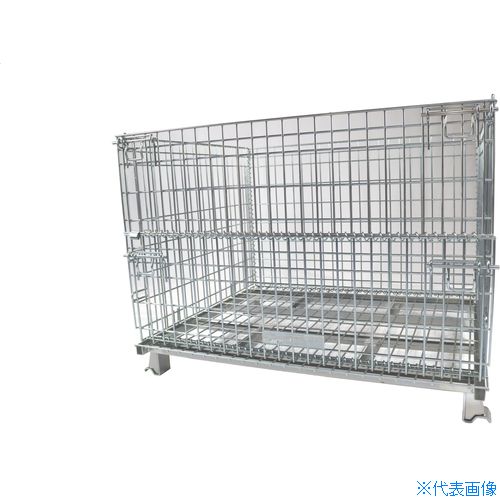 ■サンキン メッシュパレット コイルタイプ 1200×1000×900 SCS4(4594878)[法人限定][直送元]