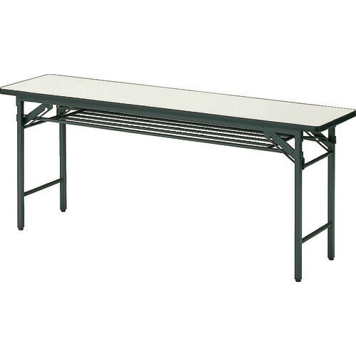 ■TRUSCO 会議用テーブル棚付折り畳み式 1800X450XH700 アイボリー アイボリー TS1845(IV)(4646592)[送料別途お見積り][法人限定][直送]