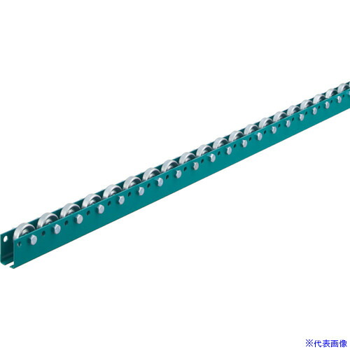 ■三鈴 単列型スチールホイールコンベヤ 径38×T12×D6 P75 3000mm MWF38T0730(4658931)[法人限定][直送元]