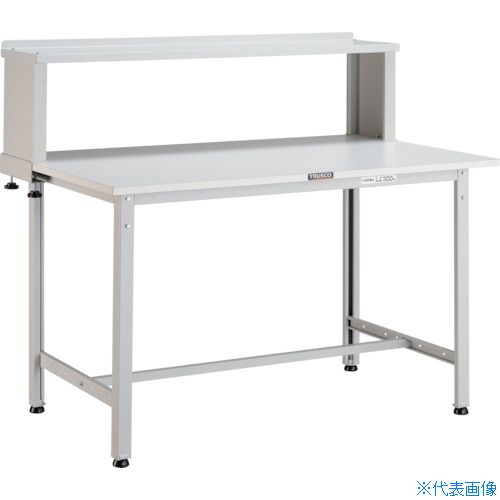 ■TRUSCO 軽荷重作業台(300kg)AE型 1200X750XH1044(全高) 上棚付 ホワイト色 AE1200YURBW(4666925)[法人限定][直送元]