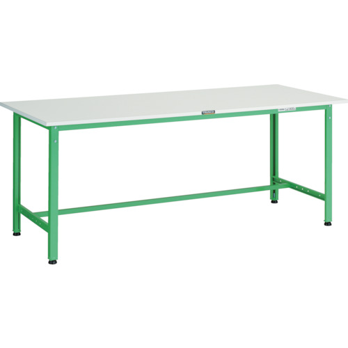 ■TRUSCO 軽荷重作業台(300kg)AE型 1800X600XH740 基本タイプ ヤンググリーン色 AE1860YG(4667301)[法人限定][直送元]