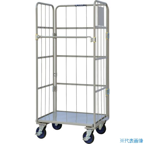 ■ワコーパレット 床板スチール製カゴ車 800&times;600&times;1700 WK480(4677285)[法人限定][直送元]｜ファーストFACTORY