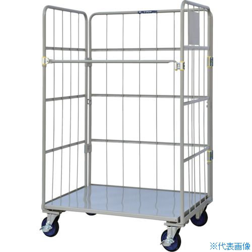 ■ワコーパレット 床板スチール製カゴ車 1100x800x1700 WK611(4677315)[法人限定][直送元]｜ファーストFACTORY