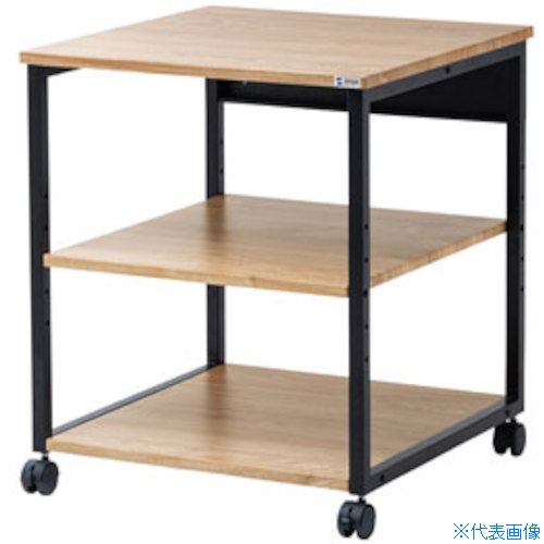 ■SANWA 木目調プリンタスタンド LPS117LM(4723179)[法人限定][外直送元]