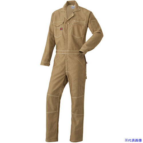 ■AUTO－BI 通年モデル つなぎ服22020－011カーキ(旧K2)－3Lサイズ 220200113L(4774786)[送料別途お見積り][法人限定][掲外取寄]