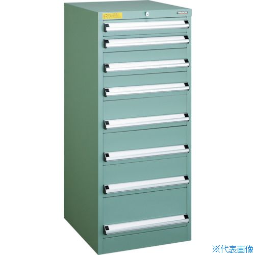 ■TRUSCO VE5S型中量キャビネット 500&times;550&times;H1200 引出8段 VE5S1208(4790316)[法人限定][直送元]｜ファーストFACTORY