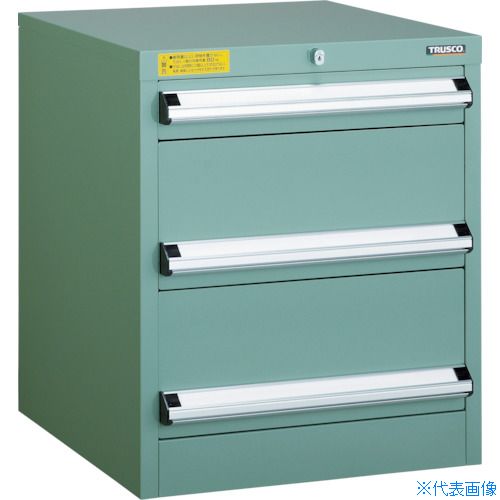 ■TRUSCO VE5S型中量キャビネット 500X550XH600 引出3段 VE5S606(4790405)[法人限定][直送元]｜ファーストFACTORY