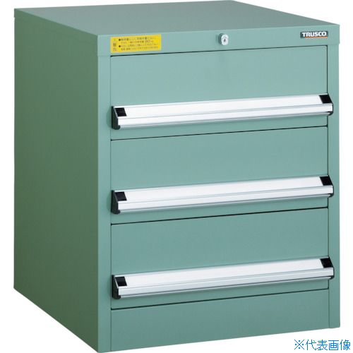 ■TRUSCO VE5S型中量キャビネット 500X550XH600 引出3段 VE5S608(4790421)[法人限定][直送元]｜ファーストFACTORY