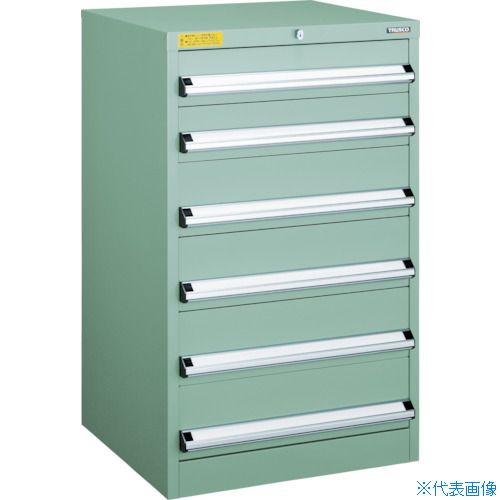 ■TRUSCO VE6S型中量キャビネット 600×550×H1000 引出6段 VE6S1009(4790618)[法人限定][直送元]