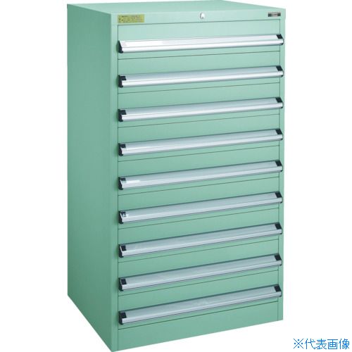 ■TRUSCO VE7S型中量キャビネット 700&times;550&times;H1200 引出9段 VE7S1206(4791096)[法人限定][直送元]｜ファーストFACTORY