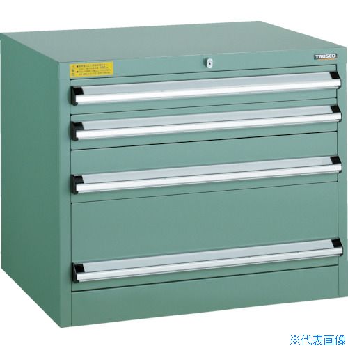 ■TRUSCO VE7S型中量キャビネット 700X550XH600 引出4段 VE7S607(4791215)[法人限定][直送元]｜ファーストFACTORY