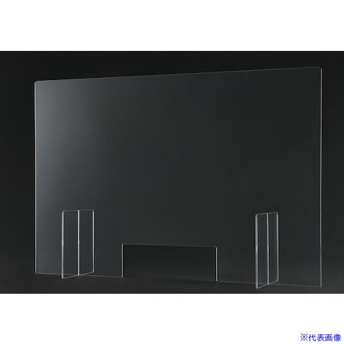 ■ベロス 飛沫感染防止アクリルパーテーション窓付1面タイプ PEP961(4794390)[送料別途見積り][法人・事業所限定][外直送]｜ファーストFACTORY
