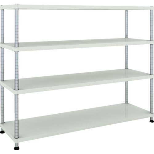 ■TRUSCO スチールラック フェニックスラック 1500X450 4段 W色 抗菌粉体塗装 PER4544W(4844912)[法人限定][直送元]