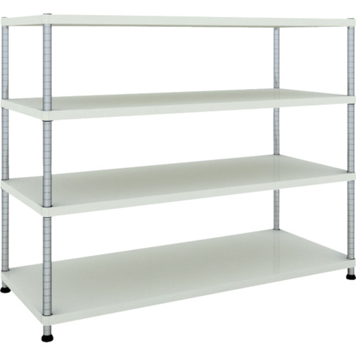 ■TRUSCO スチールラック フェニックスラック 1500X600 4段 W色 抗菌粉体塗装 PER4564W(4844955)[法人限定][直送元]