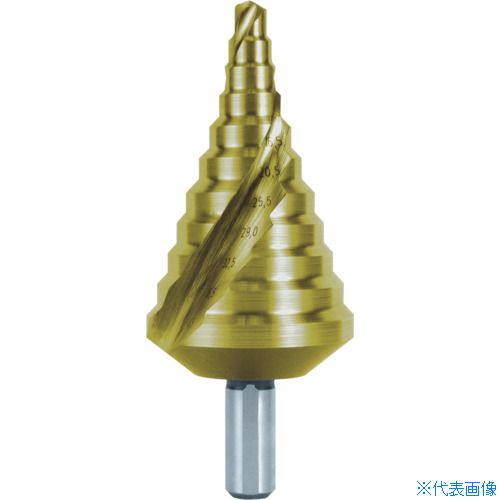 ■RUKO 2枚刃スパイラルステップドリル 40.5mm チタン 101090T(4863658)