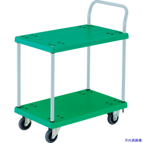 ■TRUSCO 樹脂台車 グランカート 2段片袖 900X605 TP904(4893271)[法人限定][直送元]｜ファーストFACTORY