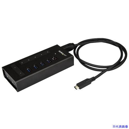 ■StarTech USBハブ/USB 3.0/USB－C － 5xA+2xC/AC/2.4A充電/メタル筐体 HB30C5A2CST(4894037)[法人限定][外直送元]
