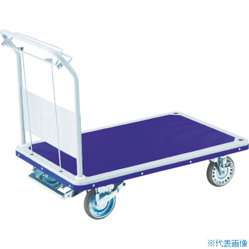 ■TRUSCO 始動アシスト台車 アクセル ペダル式 自在ストッパー付 502NFAJB(4896319)[送料別途お見積り][法人限定][メーカー取寄]