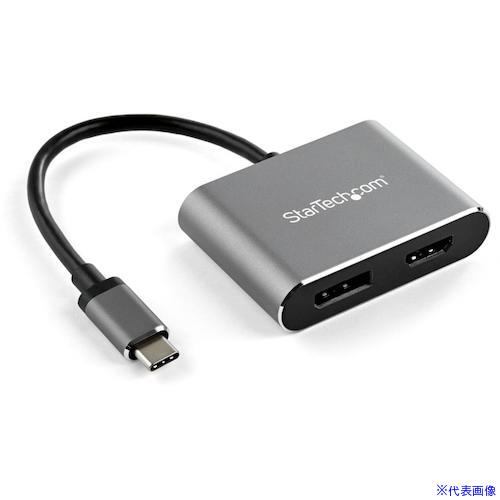 ■スターテック ディスプレイアダプター/USB-C - HDMI ＆ DP/4K60Hz/グレー CDP2DPHD(4928225)[法人・事業所限定][外直送元]