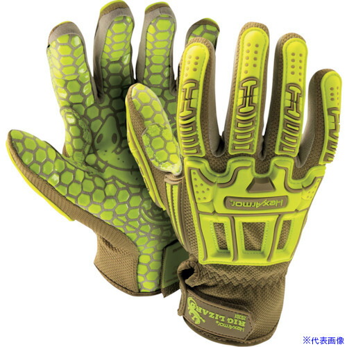 ■HEX ARMOR 耐切創・衝撃保護手袋 2030X Rig Lizard L 754273(4933072)[送料別途お見積り][法人限定][外直送]