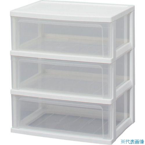 ■IRIS 221328 ワイドチェスト クリア W－543 W543(4986474)[送料別途お見積り][法人限定]