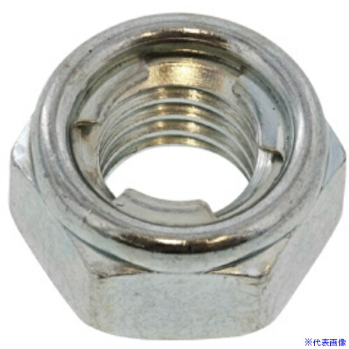 ■SUNCO 三価ホワイト E-LOCKナット 6角(2種 B＝10 M6(P＝1.0 (800本入) N00012100060000003(5017093)[送料別途お見積り][法人限定][掲外取寄]