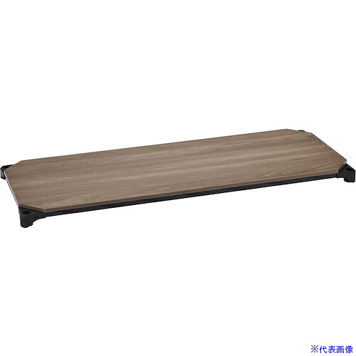 ■エレクター ベーシックシリーズウッドシェルフ W1200xD600mm ウォールナットウッド ブラックフレーム 棚用 B2448MWB1(5069124)[送料別途見積り][法人・事業所限定][外直送]