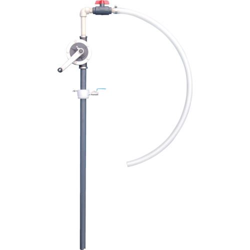 ■アクアシステム 溶剤・薬品用手廻しドラムポンプ (樹脂製) HRP25ZM(5096685)[法人限定][外直送元]