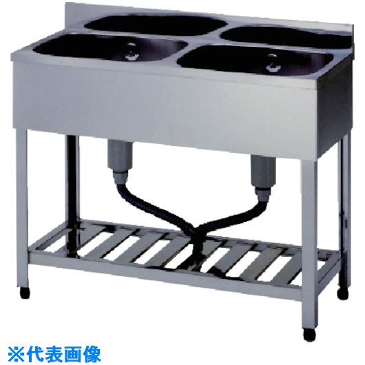 ■アズマ 二槽シンクBG無ホース付 1000&times;600&times;800 HPC21000(5110122)[法人限定][外直送元]｜ファーストFACTORY
