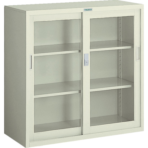 ■TRUSCO 耐薬品保管庫 ガラス引違型 880X400XH880 T303G(5119286)[法人限定][直送元]