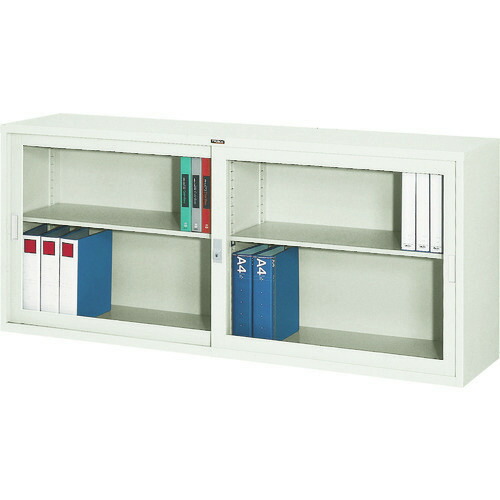 ■TRUSCO スタンダード書庫(A4判D400)ガラス引違W1760XH750 FJG40G7W(5206677)[法人限定][直送元]