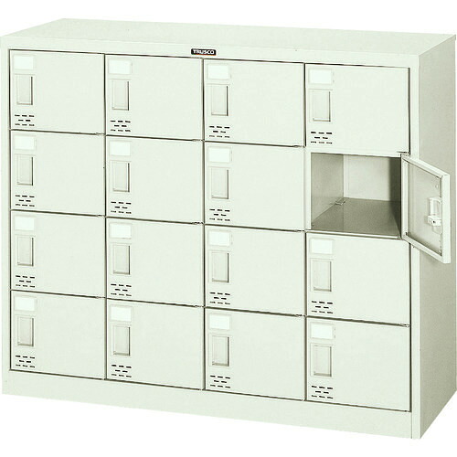 ■TRUSCO シューズケース 16人用 1050X380X880 SC16W(5209277)[法人限定][直送元]