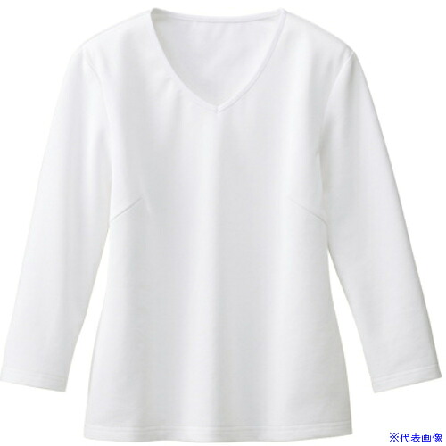 ■GROW カットソー 七分袖 レディース Uネック 事務服 ホワイト M GCSL1252A9M(5264663)[送料別途お見積り][法人限定][掲外取寄]｜ファーストFACTORY 7,506円