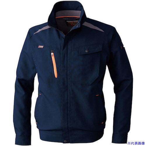 ■SOWA 7443 長袖ブルゾン ネイビー 6L 744316L(5295601)[送料別途お見積り][法人限定][掲外取寄]