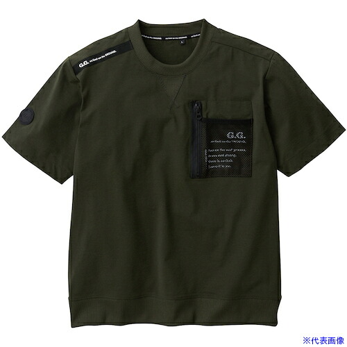 ■G.G. 8255－53 半袖Tシャツ アーミー LL 82555382LL(5297470)[送料別途お見積り][法人限定][掲外取寄]