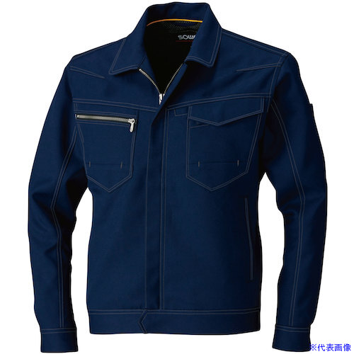 ■SOWA 9663 長袖ブルゾン ネイビー 8L 966318L(5303062)[送料別途お見積り][法人限定][掲外取寄]