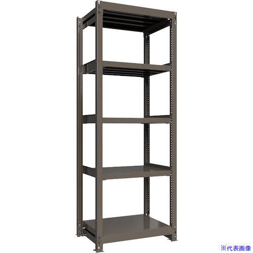 ■ICHIMAI 重量ボルトレスラック 段荷重1000Kg H2400&times;W900&times;D600 天地5段 単体グレー TH1000836T5(5385886)[法人限定][直送元]｜ファーストFACTORY