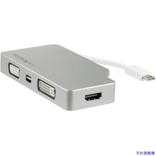 ■StarTech ディスプレイアダプター/USB&minus;C &minus; VGA,DVI,HDMI,Mini DisplayPort/4K 1080p CDPVGDVHDMDP(5388164)[法人限定][外直送元]｜ファーストFACTORY
