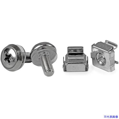 ■スターテック サーバーラック金具/ケージナット・ネジ/M5/50セット/シルバー/IT AV ネットワーク機器 ラック用 CABSCREWM5(5398556)[法人・事業所限定][外直送元]