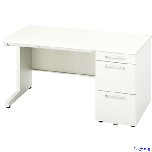 ■NAIKI 片袖デスク(ロングストローク XEHH型/天板:ホワイト 本体:クリアーホワイト/W1400×D800×H720 XEHH148HWH(5441902)[送料別途お見積り][法人限定][外直送]