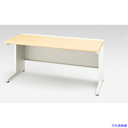 ■NAIKI 平デスク(引出し無し) XEHH型/天板:シルクウッド 本体:クリアーホワイト/W1600×D800×H720 XEHH168FDNWS(5441959)[送料別途お見積り][法人限定][外直送]
