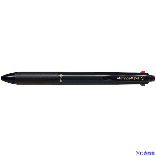 ■PILOT 油性ボールペン アクロボール3+1 細字 黒・赤・青 BKHAB50FB(5451236)×10[送料別途お見積り][法人限定][掲外取寄]