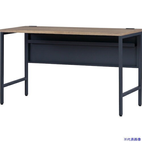 ■DAISHIN レクタ デスク 基本タイプ ブラックフレーム 1200&times;450&times;720 FD124507BMPB(5451362)[法人限定][外直送元]｜ファーストFACTORY