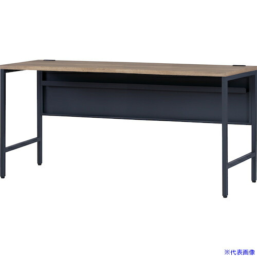 ■DAISHIN レクタ デスク 基本タイプ ブラックフレーム 1500×450×720 FD154507BMPA(5451369)[法人限定][外直送元]