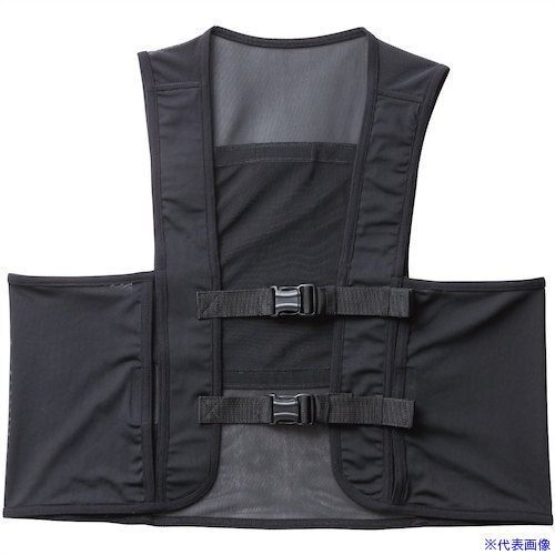 ■桑和 80056 保冷剤ベスト ブラック XL 800564XL(5453687)[送料別途お見積り][法人限定][掲外取寄]