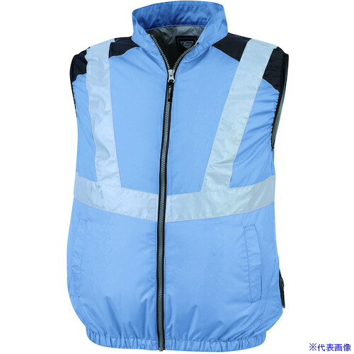■XEBEC 空調服ベストXE98025－42－LL サックス XE9802542LL(5463093)[送料別途お見積り][法人限定][掲外取寄]