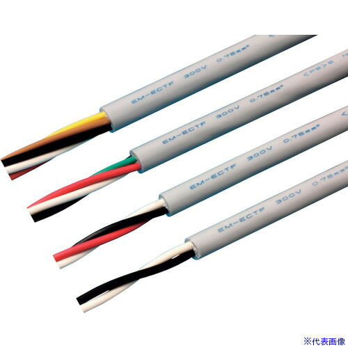 ■長岡特殊電線 EM-ECTF(ACS)(シールドなし) 2×2.0SQ 灰 EMECTFACS2X2.0SQ100GRAY(5477464)[法人・事業所限定][外直送元]