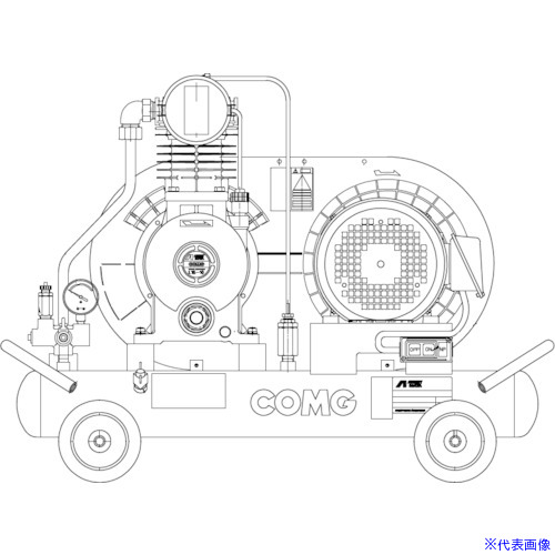 ■アネスト岩田 レシプロコンプレッサー(給油式) 軽便形コンプレッサ 1.5KW 60Hz PLU15BF7M6(5481521)[法人限定][外直送元]