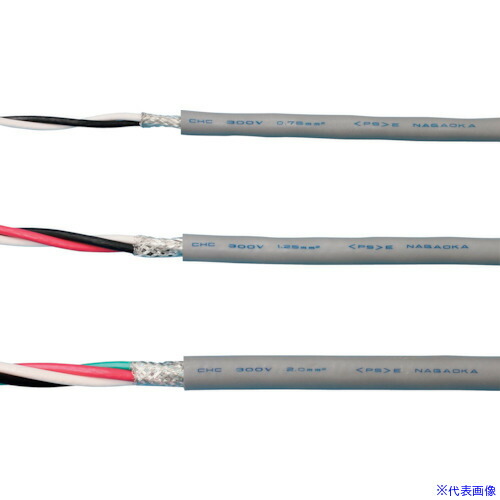 ■長岡特殊電線 CHC300(VCTF&minus;SB) 4&times;2.0SQ 灰 CHC300VCTFSB4X2.0SQ100G(5482272)[法人限定][外直送元]｜ファーストFACTORY