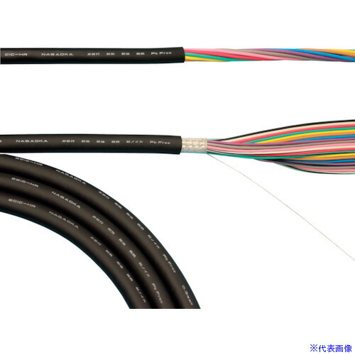 ■長岡特殊電線 耐熱タイプ 電子機器配線用ケーブル CICHR3X0.2100BLK(5483866)[法人・事業所限定][外直送元]